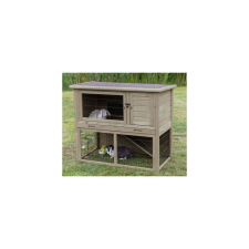 Trixie Small Animal Hutch with Enclosure - kültéri ház (szürke-zöld) rágcsálók részére (116x97x63cm) szállítóbox, fekhely kutyáknak