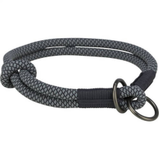 Trixie soft rope semi-choke, puha félfojtó kötélnyakörv, S:35cm/10mm, fekete/szürke nyakörv, póráz, hám kutyáknak