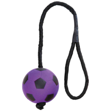  Trixie színes sportlabda kötélen 6cm/30cm - Lila játék kutyáknak