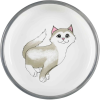 Trixie szürke-fehér tappancsmintás kerámia tál vigyorgó macskával (0.3 liter, 15 cm)