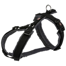 Trixie Trekking - túrahám - fekete/szürke (M-L) 62-74cm/25mm nyakörv, póráz, hám kutyáknak