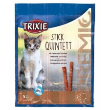 Trixie Trixie Stick Quintett Whit Lamb und Turkey - jutalomfalat (bárány,pulyka) macskák részére (5x5g) jutalomfalat kutyáknak