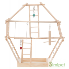 Trixie Wooden Ladder Playground - játszótér létrával (fa) díszmadarak részére (44x44x16cm) játék madaraknak