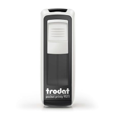 TRODAT Bélyegző, TRODAT "Pocket Printy 9511", fehér ház, fekete párnával bélyegző