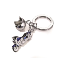 Troika Kulcstartó 2 charm dísszel SWAROVSKI® kristályokkal - Cruiser motor (KR13-23/CH) kulcstartó