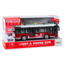  Trolibusz 1:16 Fények Hangok Vezess fehér és piros 17994 autópálya és játékautó