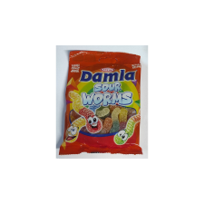 Trolli Damla Cukros Kukac Vegyes Gyümölcs Ízű Gumicukor 80g csokoládé és édesség