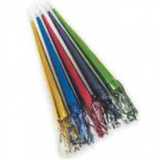  Trombita, hologramos, rojtos végű, 50 cm party kellék