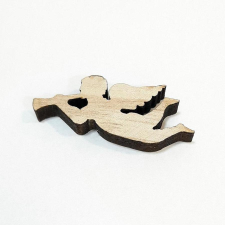  Trombitás angyal, HDF. Mérete: 52x20x7 mm dekorációs kellék