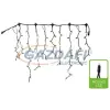 Tronix 007-052 PS230 Jégcsap fényfüggöny, 2x0,8m, fekete vezetékkel, 2400K, WW+