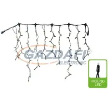 Tronix 007-052 PS230 Jégcsap fényfüggöny, 2x0,8m, fekete vezetékkel, 2400K, WW+ világítás