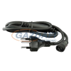 Tronix 010-017 svájci hálózati csatlakozókábel fényfüggönyhöz, fekete, IP44, 1.5m, max. 6000 LED-hez