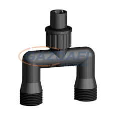 Tronix 010-198 Y elosztó, fekete, IP44 kültéri izzósor
