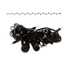 Tronix 018-501 PS36 IP44 fekete LED fényfüzér 3m 30LED 3000K WW kültéri világítás