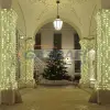 Tronix 033-008 LED-es fényfüggöny, 2x1.5 m, 156 LED, zöld kábel, meleg fehér fény, IP44