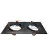 Tronix 148-038 Spot lámpatest 2-es süllyesztett szögletes üres állítható 355x180mm IP20 fekete AR111