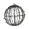 Tronix 571-027 3D LED dekor gömb 80cm fekete 2400K WW+ &amp; villogó 2400K WW