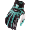 TROY LEE DESIGNS Air kesztyű - Cyclops Carbon/Real Teal TROY LEE DESIGNS  Bicikli alkatrészek Kerékpáros ruházat Kerékpáros kesztyűk
