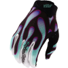 TROY LEE DESIGNS Air kesztyű - Overspray fekete/Real Teal TROY LEE DESIGNS Bicikli alkatrészek Kerékpáros ruházat Kerékpáros kesztyűk