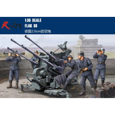 TRUMPETER 1/35 FLAK 38 német 2cm légelhárító ágyú katonai modell makett