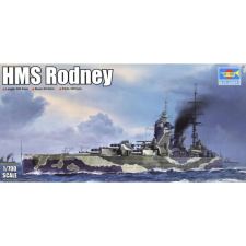TRUMPETER 1/700 HMS Rodney katonai hajó modell makett