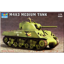 TRUMPETER 1/72 M4A3 közepes tank katonai jármű modell makett
