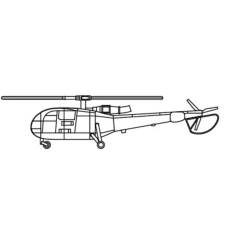  Trumpeter Alouette Helicopter 1:350 (06286) makett