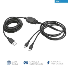 Trust kettős, töltő és játékhoz használható kábel 20165 (gxt 222 duo charge &amp; play cable for ps4)... kábel és adapter