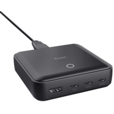 Trust Maxo USB-A / 3x USB-C Hálózati töltő - Fekete (100W) mobiltelefon kellék