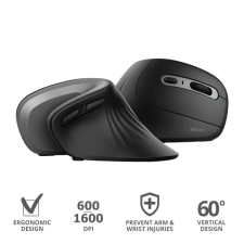 Trust Verro Ergonomic Wireless Mouse Black egér
