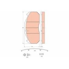 TRW fékbetétkészlet, tárcsafék GDB5065 autóalkatrész