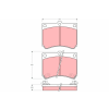 TRW fékbetétkészlet, tárcsafék TRW GDB1029