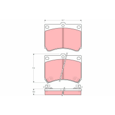TRW fékbetétkészlet, tárcsafék TRW GDB1029 autóalkatrész