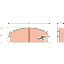 TRW fékbetétkészlet, tárcsafék TRW GDB106 autóalkatrész