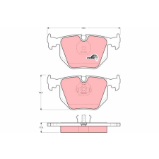 TRW fékbetétkészlet, tárcsafék TRW GDB1119 autóalkatrész