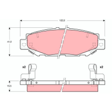 TRW fékbetétkészlet, tárcsafék TRW GDB1185 autóalkatrész