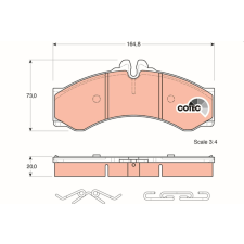 TRW fékbetétkészlet, tárcsafék TRW GDB1288 autóalkatrész