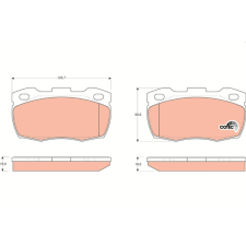TRW fékbetétkészlet, tárcsafék TRW GDB1452 autóalkatrész