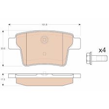 TRW fékbetétkészlet, tárcsafék TRW GDB1988 autóalkatrész