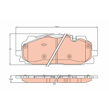 TRW fékbetétkészlet, tárcsafék TRW GDB2158 autóalkatrész