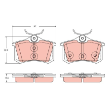 TRW fékbetétkészlet, tárcsafék TRW GDB2357 autóalkatrész