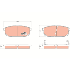 TRW fékbetétkészlet, tárcsafék TRW GDB3344 autóalkatrész