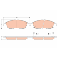 TRW fékbetétkészlet, tárcsafék TRW GDB3613 autóalkatrész