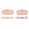 TRW fékbetétkészlet, tárcsafék TRW GDB3627