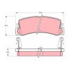 TRW fékbetétkészlet, tárcsafék TRW GDB730