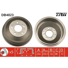 TRW fékdob DB4023 autóalkatrész