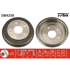 TRW fékdob DB4250 autóalkatrész