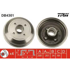 TRW fékdob DB4301 autóalkatrész