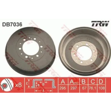 TRW fékdob DB7036 autóalkatrész