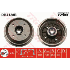 TRW Fékdob TRW DB4128B fékdob